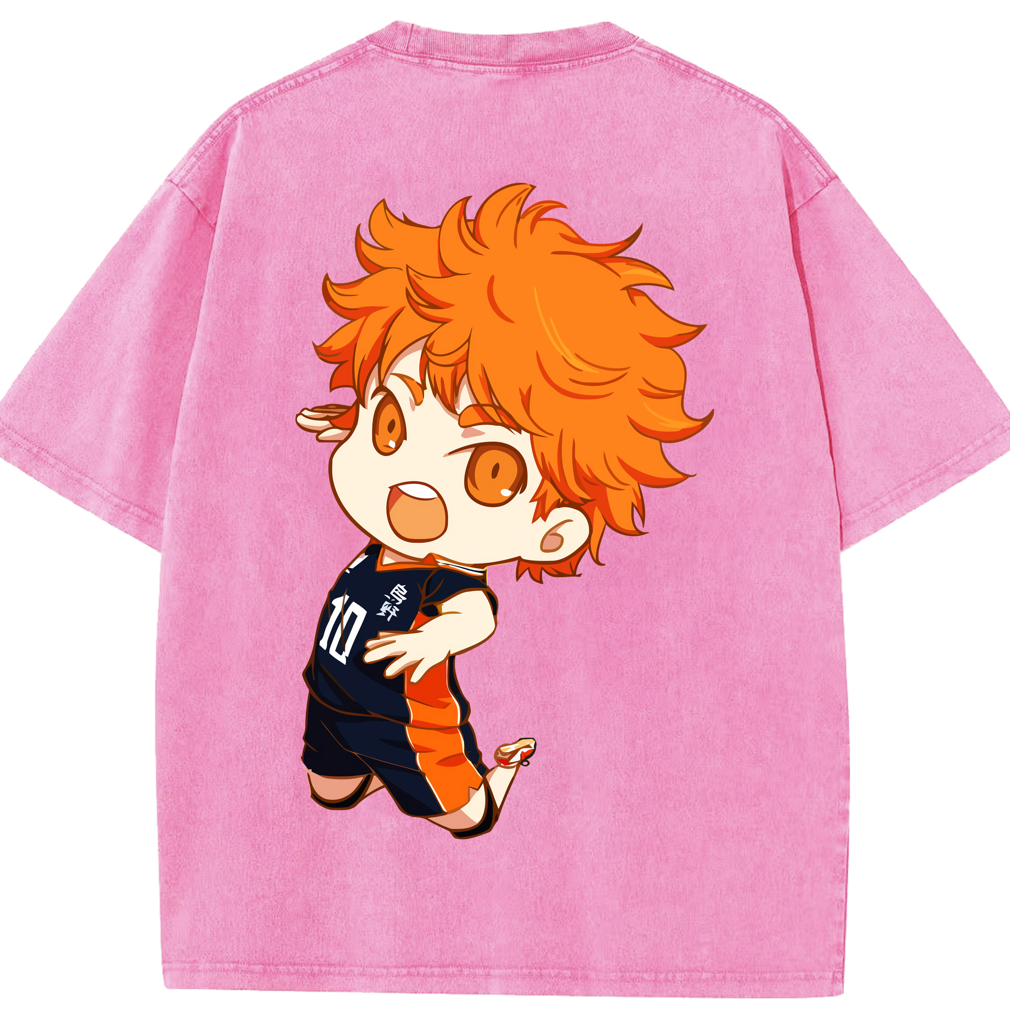 （画像用） ハイキュー!! Haikyu!! 綿100% ヴィンテージ風 半袖Tシャツ（背面プリント）